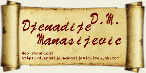 Đenadije Manasijević vizit kartica